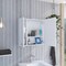 White Medicine Cabinet with 4 Shelves | Elegance & Functionality